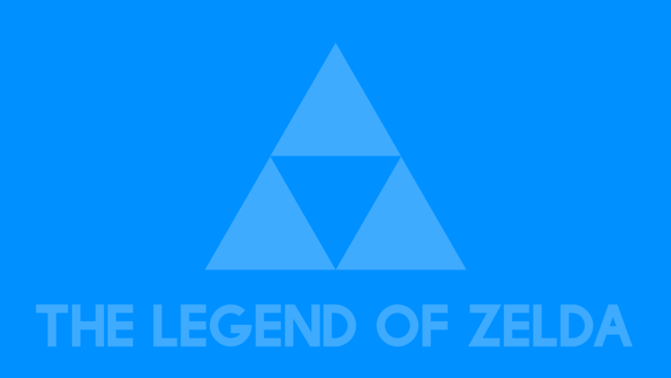 minimalism, The Legend of Zelda, Blue, Triforce HD Wallpaper Desktop Background