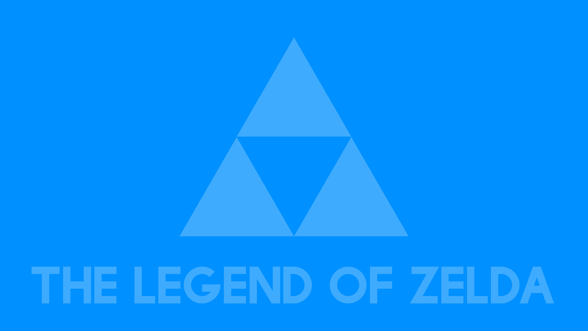 minimalism, The Legend of Zelda, Blue, Triforce Wallpaper