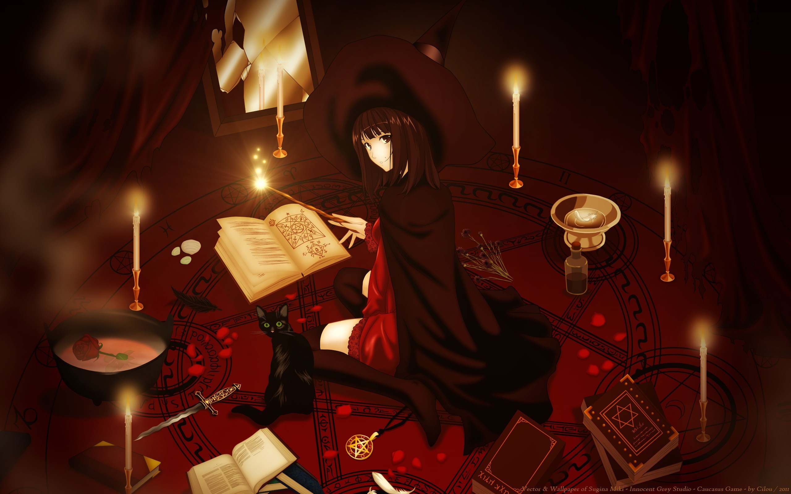 anime girls, Witch, Anime, Original characters Wallpaper