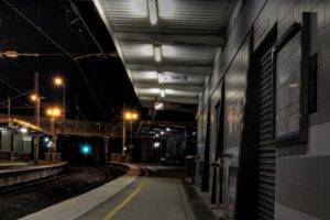 railway, Railway station, Subway, Night
