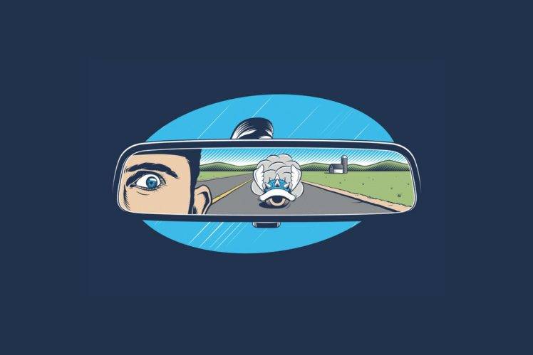 Mario Kart, Blue shell, Rearview mirror HD Wallpaper Desktop Background