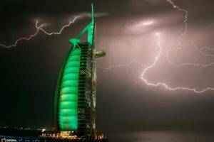 National Geographic, Burj Al Arab, Lightning, Building