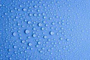 water drops, Blue background