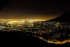 cityscape, Lights, Night, South Africa