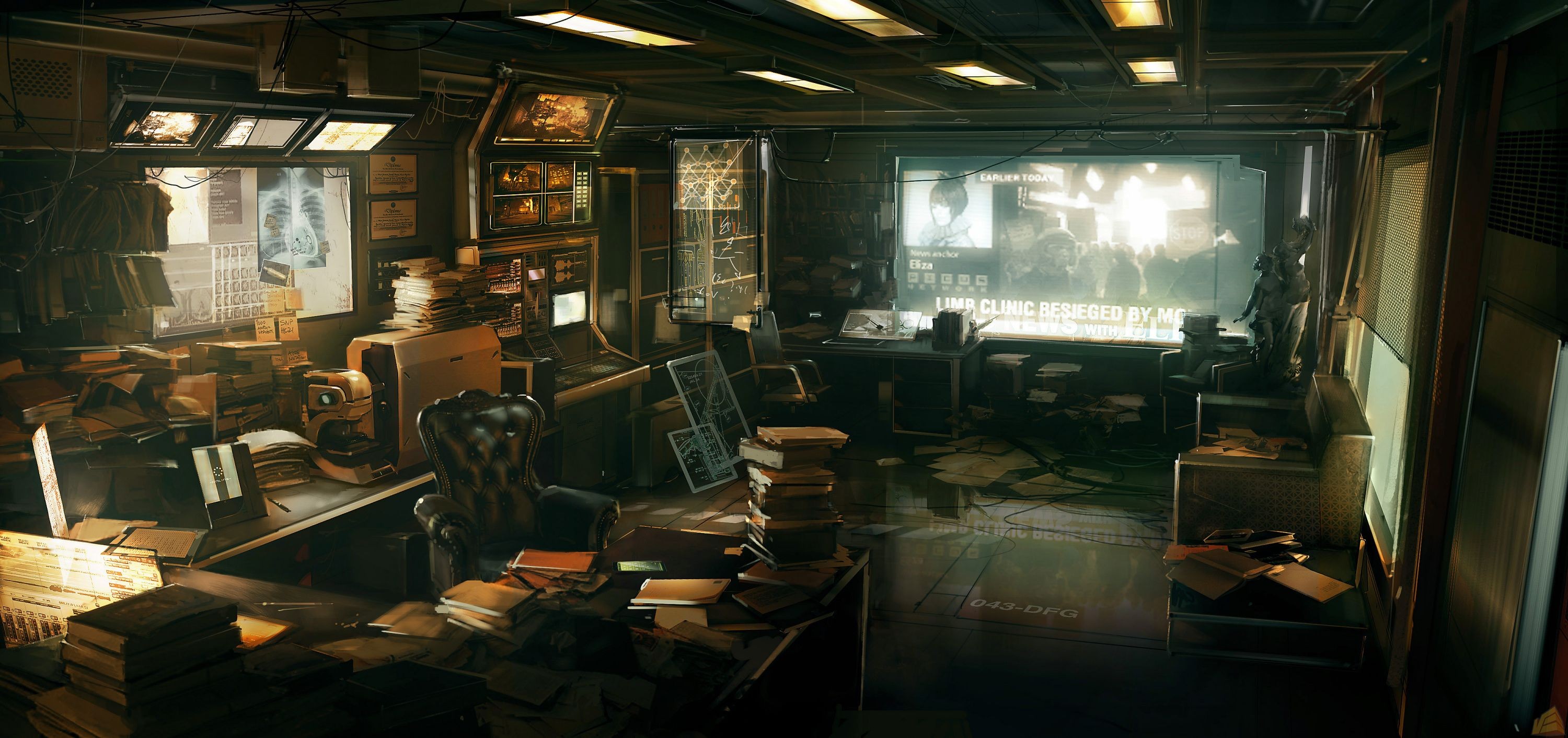cyberpunk, Futuristic, Deus Ex: Human Revolution, Concept art Wallpaper