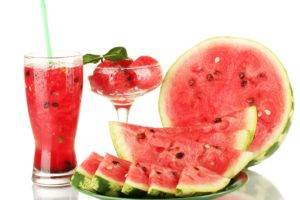 food, Watermelons, Juice, White background
