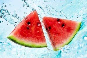 food, Watermelons, Splashes