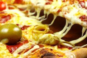 food, Pizza, Cheese, Closeup