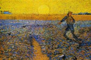 Vincent van Gogh, Sower, Painting, Sun, Classic art