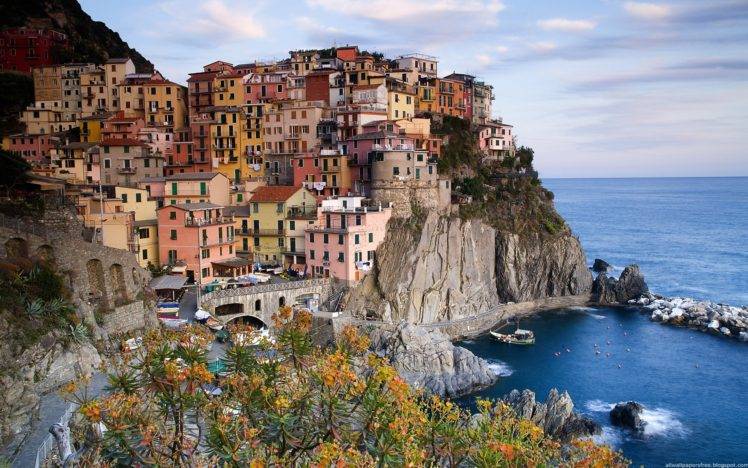 cityscape, Italy, Manarola, Cinque Terre HD Wallpaper Desktop Background