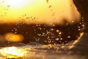 water, Water drops, Sunlight, Bokeh