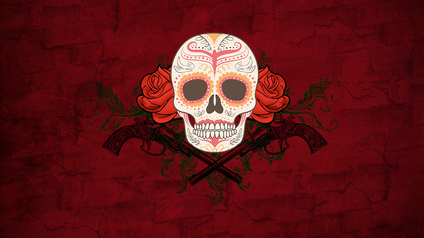 skull, Mexican Skull Wallpaper