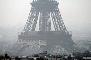 mist, Eiffel Tower, Paris, France, Architecture