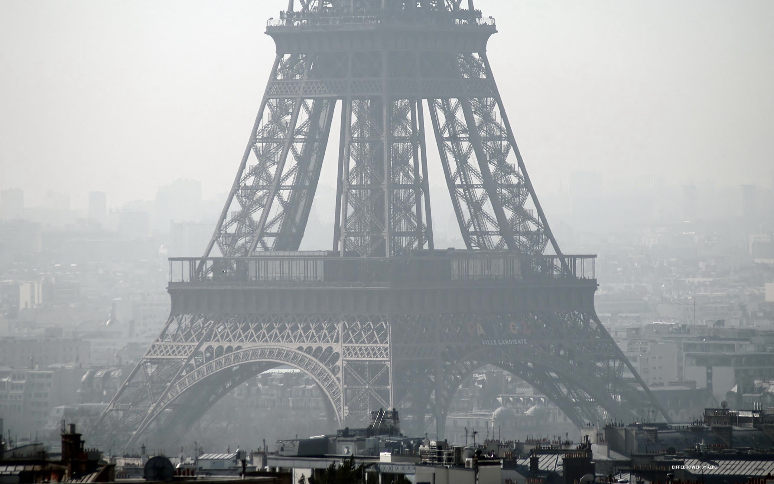 mist, Eiffel Tower, Paris, France, Architecture Wallpaper