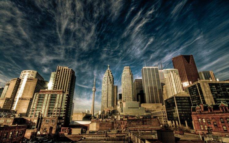 cityscape, Toronto, Ontario, Canada HD Wallpaper Desktop Background