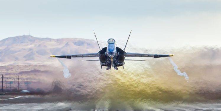 jet fighter, McDonnell Douglas F A 18 Hornet, Airplane HD Wallpaper Desktop Background