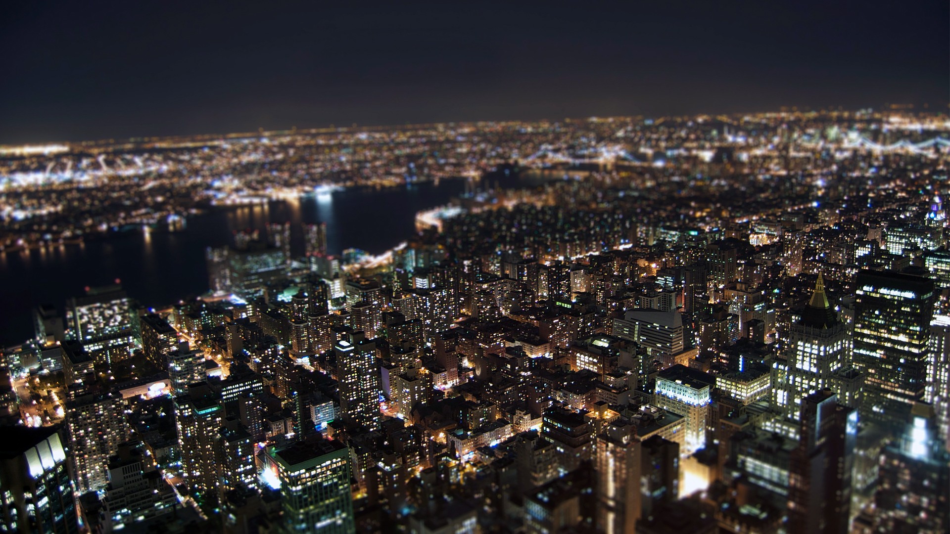 cityscape, Aerial view, New York City Wallpaper