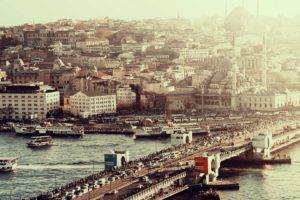 Istanbul, Turkey, City, Cityscape, Bridge, Mosque, Galata bridge