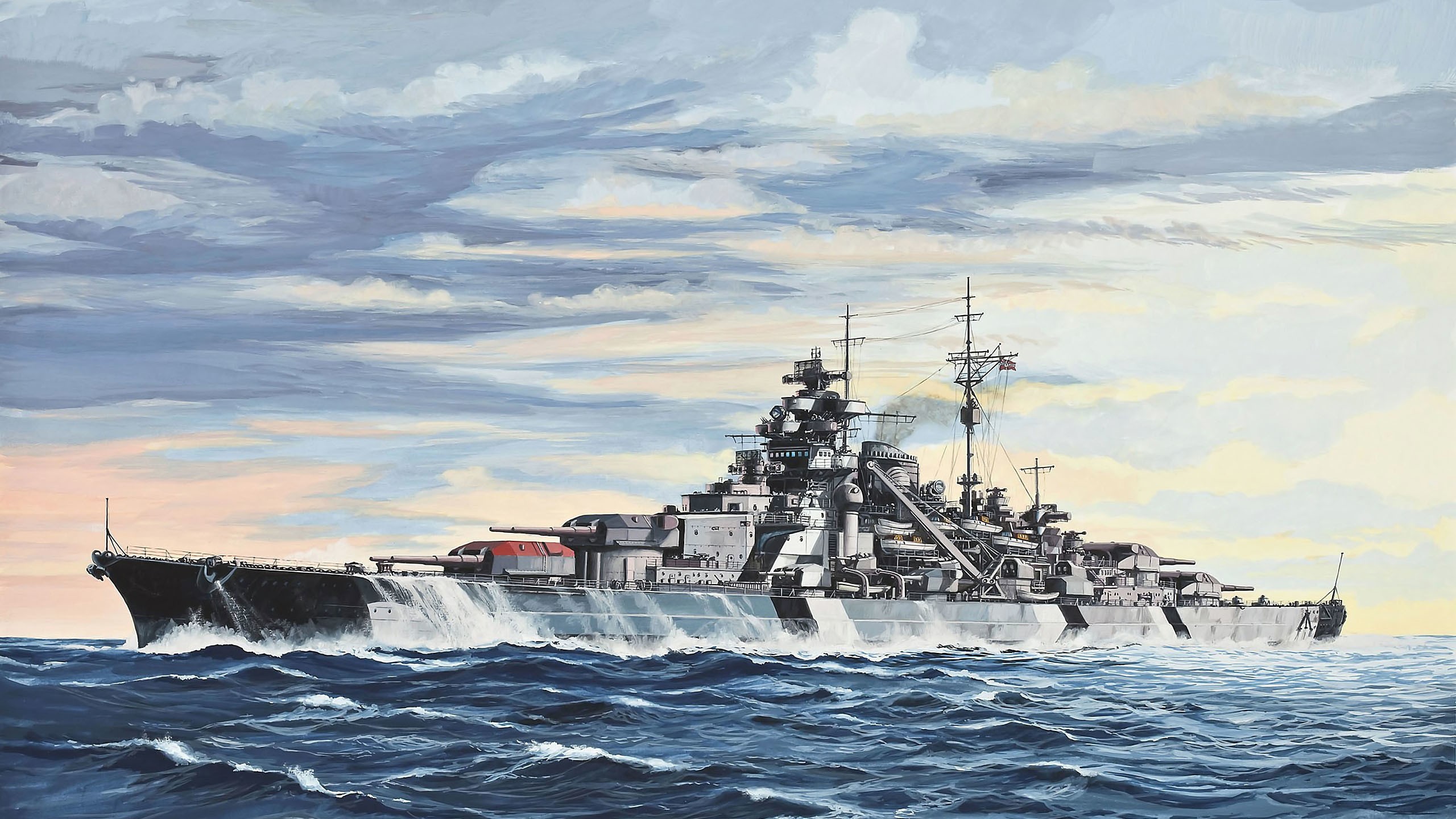 warship, Bismarck (ship), Battleships Wallpaper