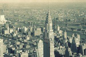 cityscape, New York City, USA, Chrysler Building