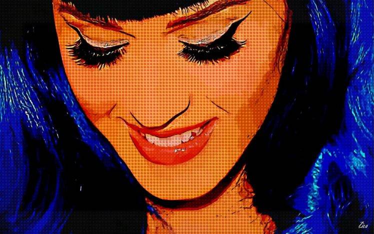 digital art, Cartoon, Model, Women, Katy Perry, Pop art HD Wallpaper Desktop Background