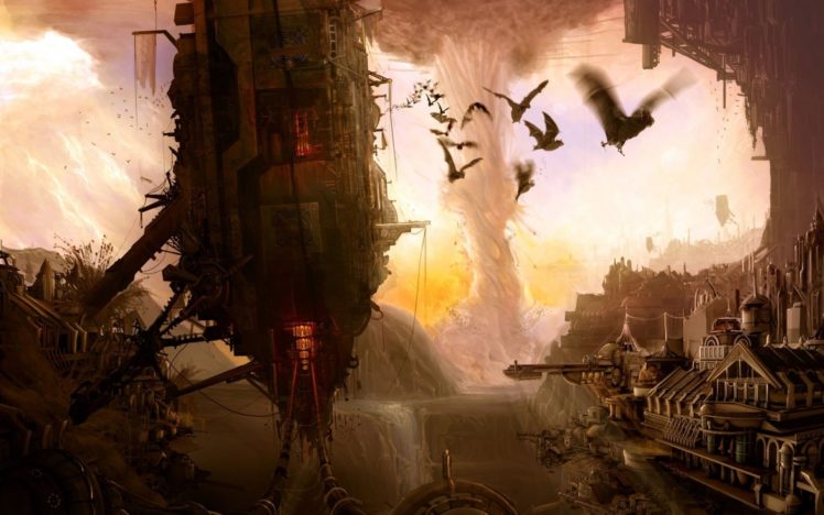 artwork, Fantasy art, Digital art, City, Underground, Steampunk HD Wallpaper Desktop Background