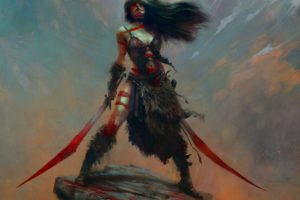 warrior, Women, Artwork, Fantasy art, Digital art, Sword