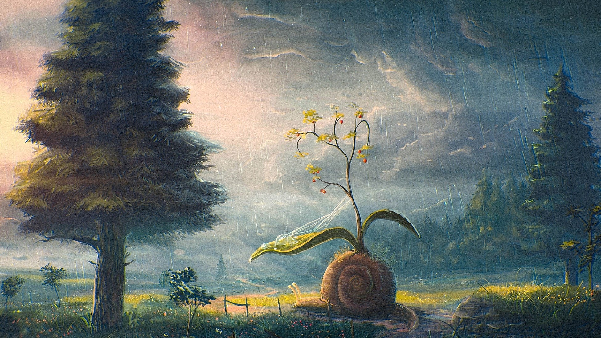 Sylar, Fantasy art, Rain Wallpaper