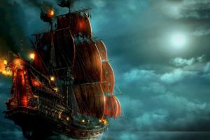 sailing ship, Fantasy art, Ship, Artwork