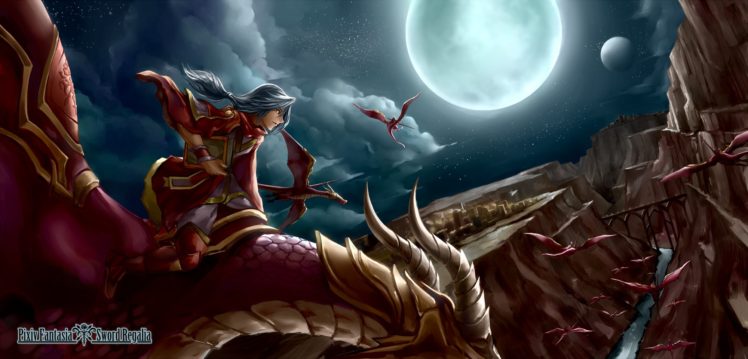 Pixiv Fantasia, Dragon, Wyvern HD Wallpaper Desktop Background