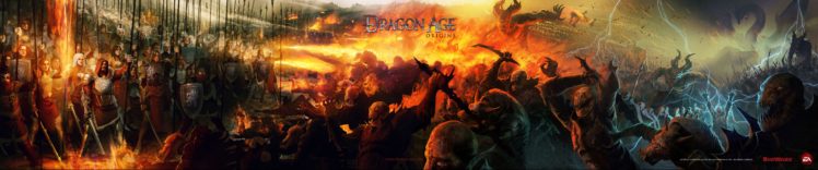 Dragon Age: Origins, Dragon Age, Triple screen HD Wallpaper Desktop Background