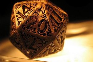 Dungeons and Dragons, D20, Dice, Gold, Numbers