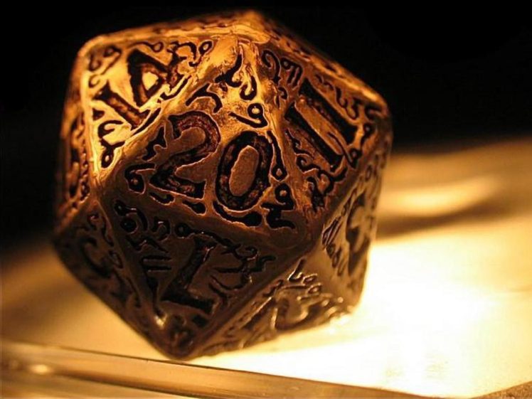 Dungeons and Dragons, D20, Dice, Gold, Numbers HD Wallpaper Desktop Background