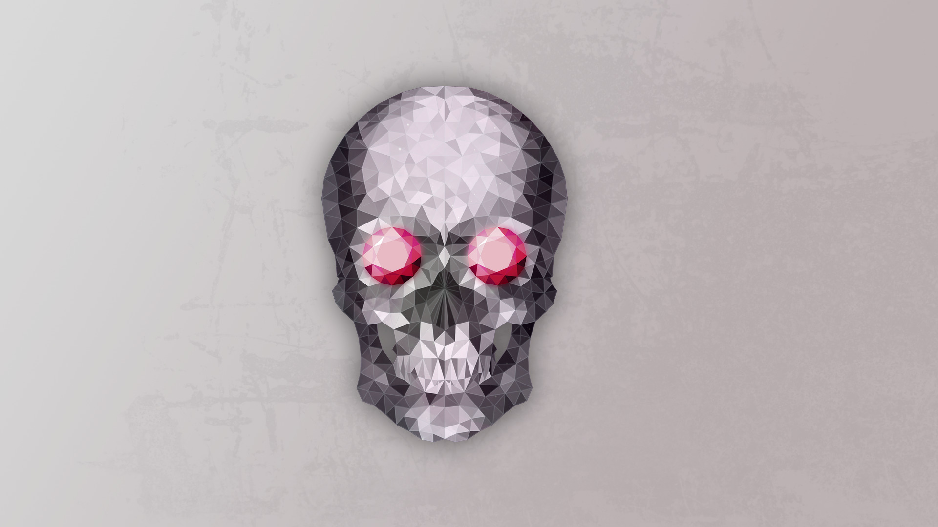 skull, Simple background, Low poly, Digital art, Artwork Wallpaper