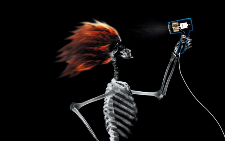 digital art, Black background, Skeleton, X rays HD Wallpaper Desktop Background