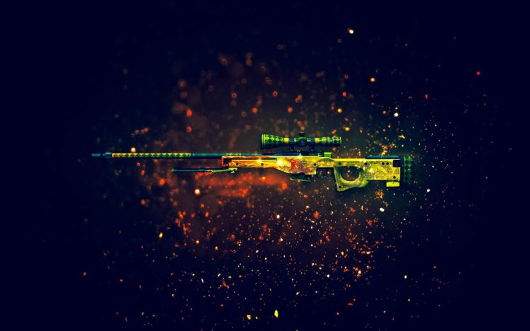 sniper rifle, Weapon, Dragon, Counter Strike: Global Offensive, Gun, Dragon Lore HD Wallpaper Desktop Background