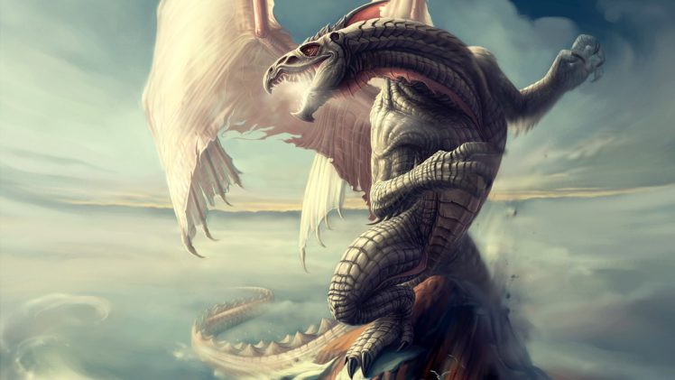digital art, Dragon HD Wallpaper Desktop Background