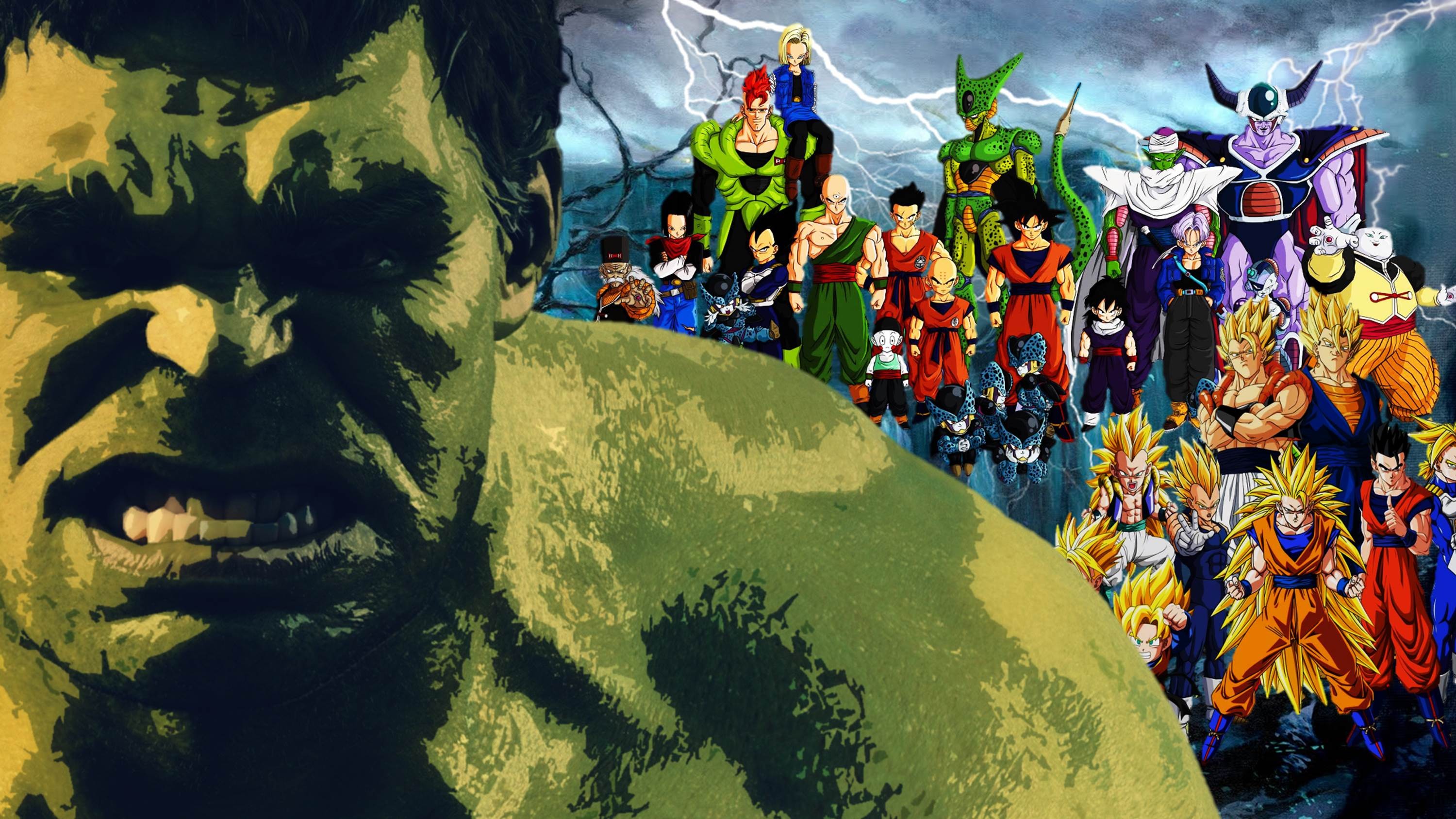 Hulk, The Incredible Hulk, Dragon Ball, Dragon Ball Z, Son Goku Wallpaper