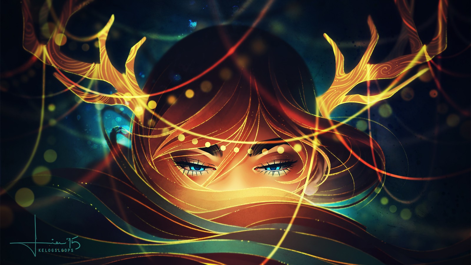blue eyes, Fantasy girl, Fantasy art Wallpaper