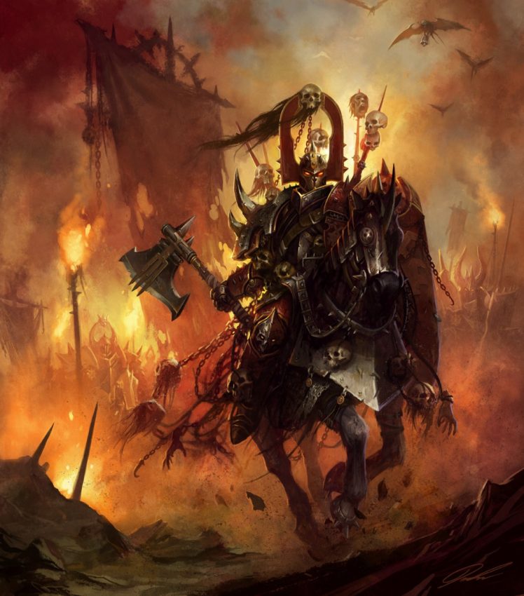 Warhammer 40, 000, Fantasy art, Skull HD Wallpaper Desktop Background