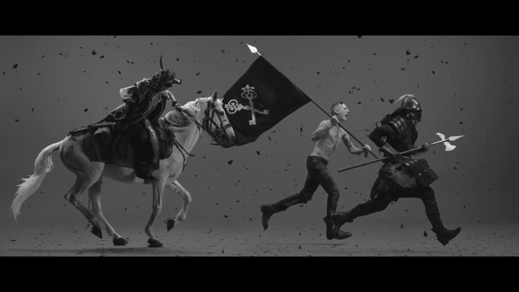 Woodkid, Horse, Warrior, Weapon, Flag HD Wallpaper Desktop Background