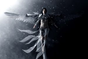 fantasy girl, Angel, Fantasy art