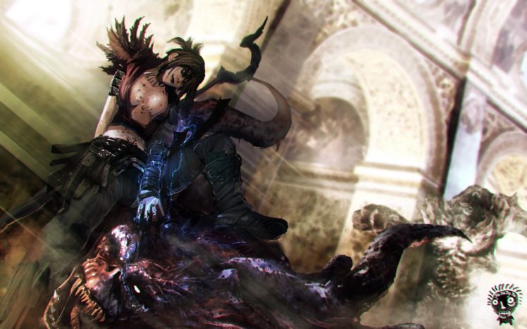 Morrigan (character), Morrigan, Dragon Age: Origins, Trolls HD Wallpaper Desktop Background