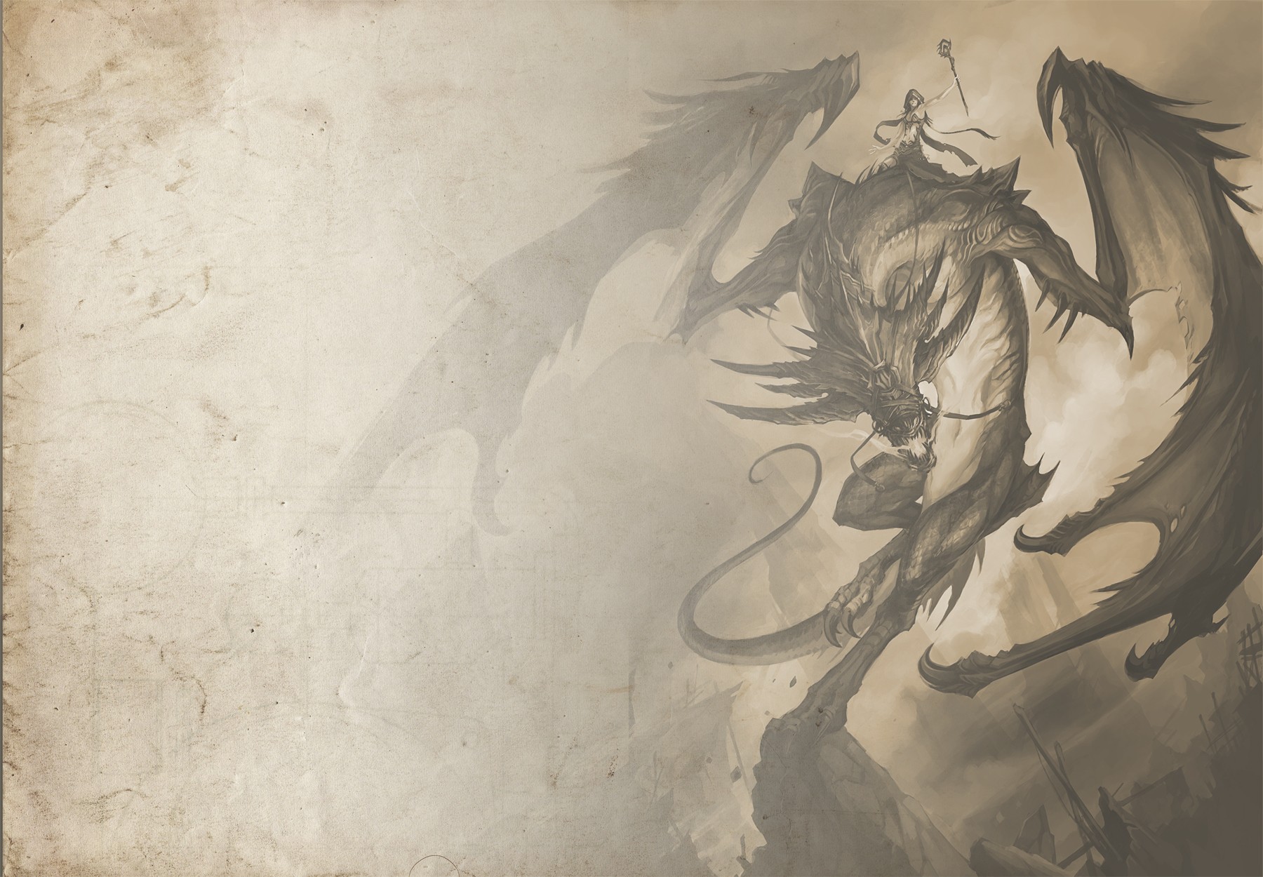 Dragon Wings, Dragon Age, Morrigan (character) Wallpaper
