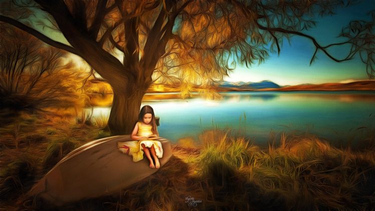 children, Fantasy art, Landscape, Nature HD Wallpaper Desktop Background