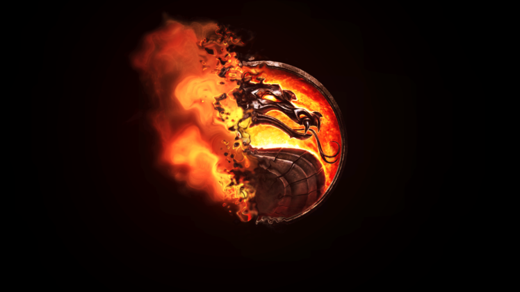 Mortal Kombat, Dragon, Burning HD Wallpaper Desktop Background