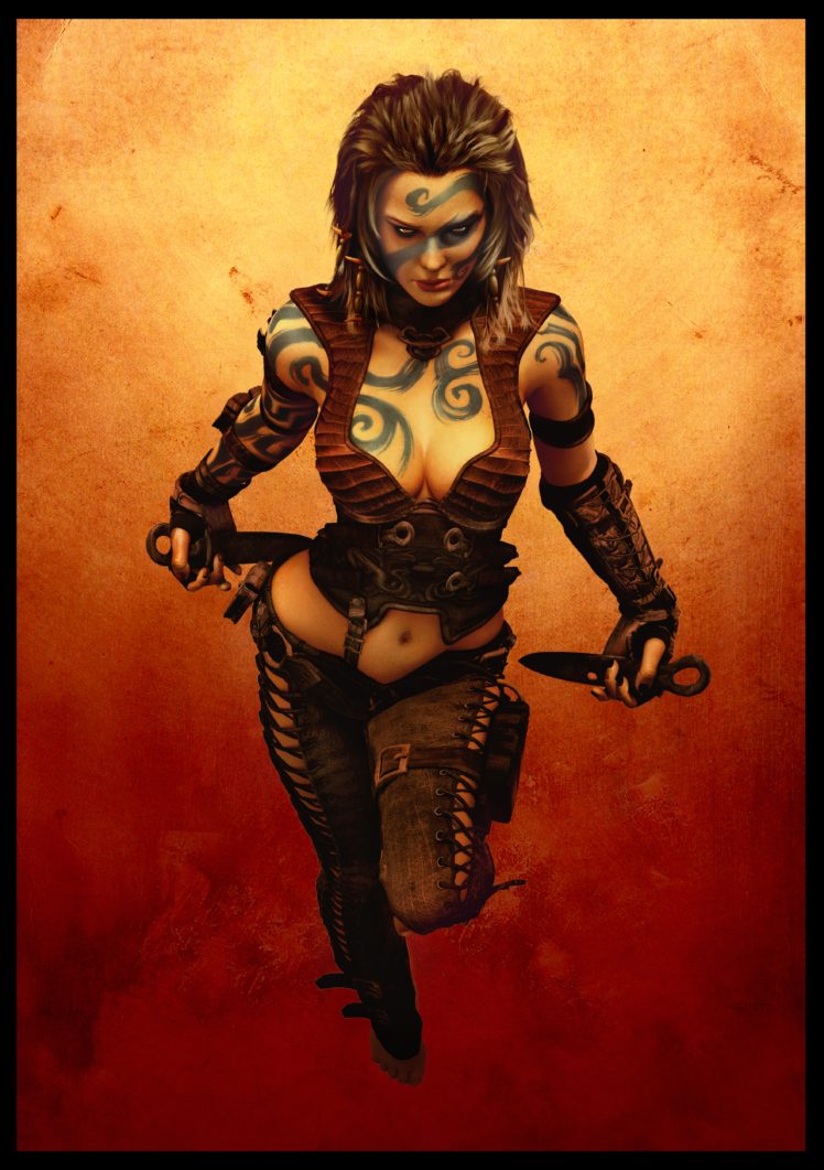 digital art, Warrior, Women, Age of Conan HD Wallpaper Desktop Background