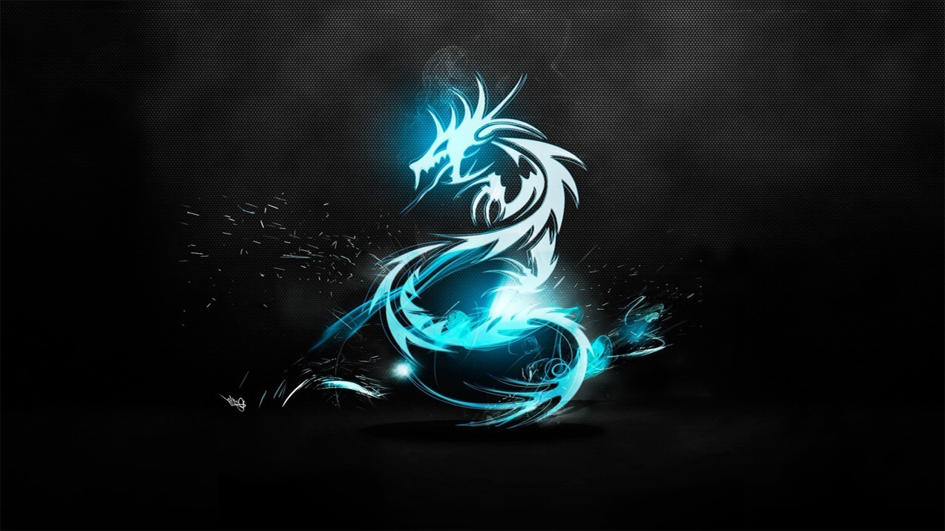 dragon, Blue Wallpaper