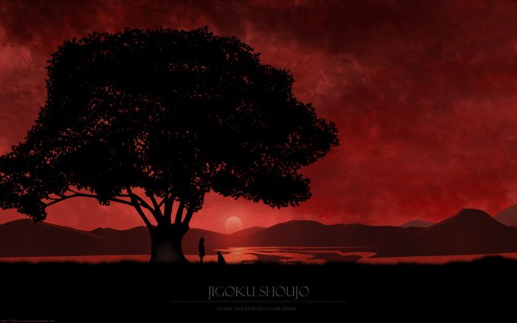 landscape, Fantasy art, Trees, Red, Anime HD Wallpaper Desktop Background