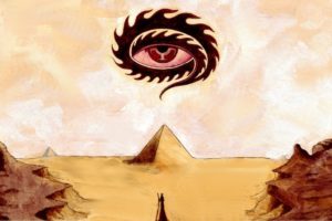 pyramid, Desert, Fantasy art, Painting